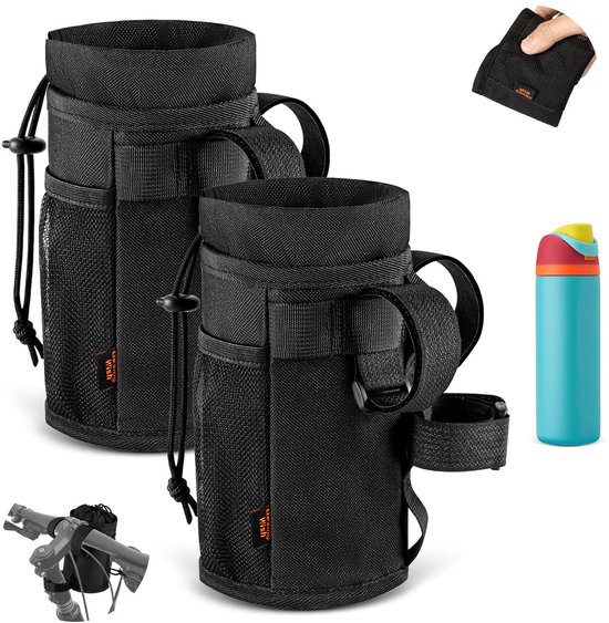 Dailygoods- Drankhouder Fiets - Flessenhouder Zonder Schroeven - Stuur Drankhouder - Drinkfleshouder - Waterfleshouder - Set van 2 - Fleshouder