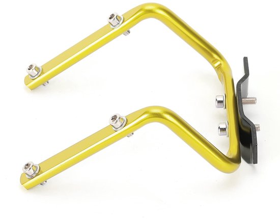 Dailygoods - Fiets Bidonhouder Adapter - Dubbele Bidonhouder Converter - Aluminium Legering - Goud - Lichtgewicht en Sterk - Geschikt voor Fietsen