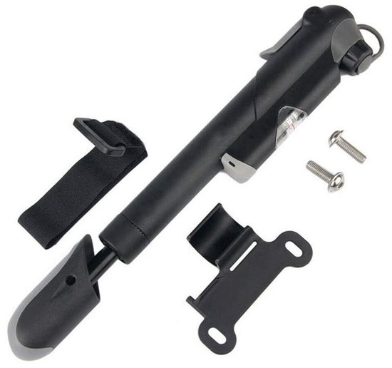 Dailygoods- Fietspomp Draagbaar 120 PSI - Fietspomp met Manometer - Bandenpomp Schrader/Presta - Lichtgewicht Ontwerp - Versterkt Plastic - Inclusief Montagebeugel