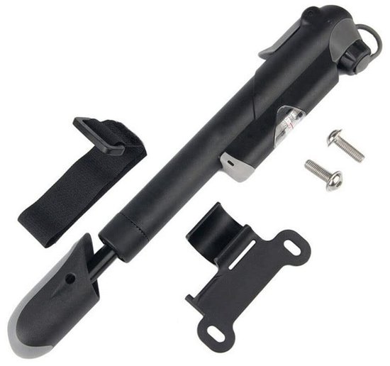 Dailygoods- Fietspomp Draagbaar 120 PSI - Fietspomp met Manometer - Bandenpomp Schrader/Presta - Lichtgewicht Ontwerp - Versterkt Plastic - Inclusief Montagebeugel