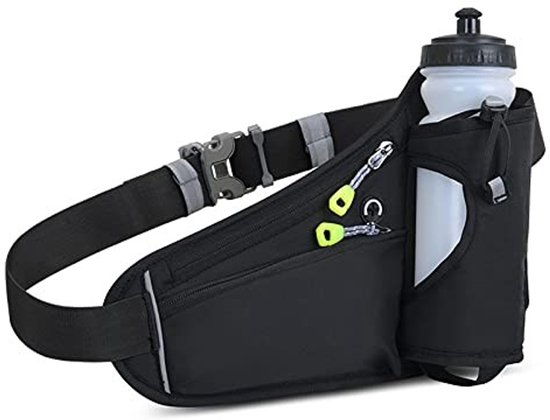 Dailygoods- Heuptas Waterdicht - Heuptas voor Hardlopen - Multifunctioneel - Flessenhouder - Geschikt voor iPhone en Galaxy - 17,7 cm - Hardloopriem