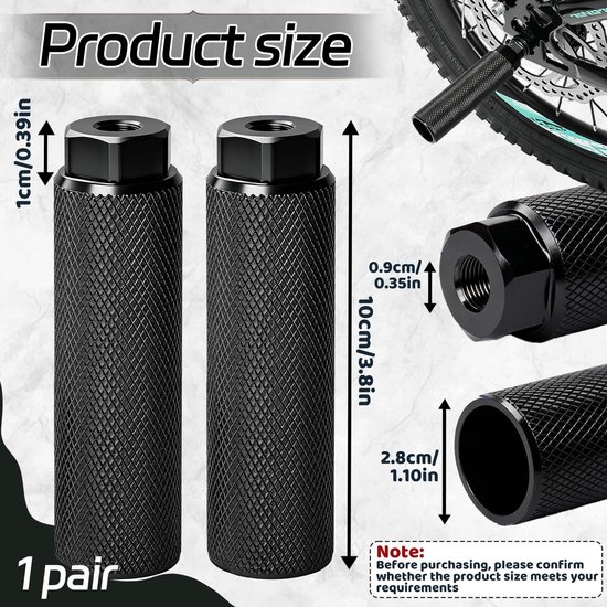 Dailygoods - Universele Bike Pegs - Aluminium Fiets Voetsteunen voor BMX en Mountainbike