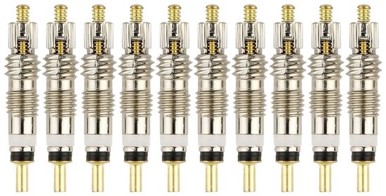 Dailygoods- Ventielkern 10 Stuks - Koper Presta - Universele Ventielkernen - Vervangende Tubeless Kern - Duurzaam - Corrosiebestendig - Ventiel