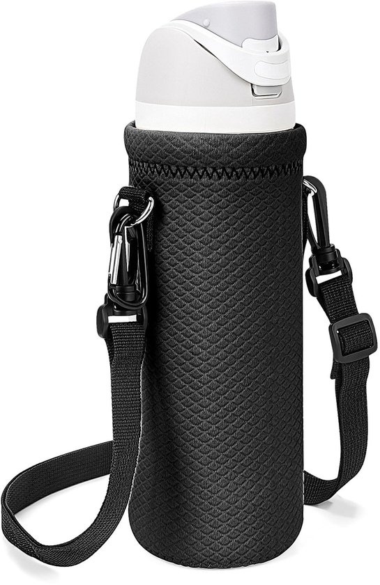 Dailygoods- Waterfles Draagtas Geïsoleerd - Neopreen Houder - Verstelbare Riem - Crossbody Sling - Bescherming tegen Stoten - Voor Owala 24oz - Bidonhouder