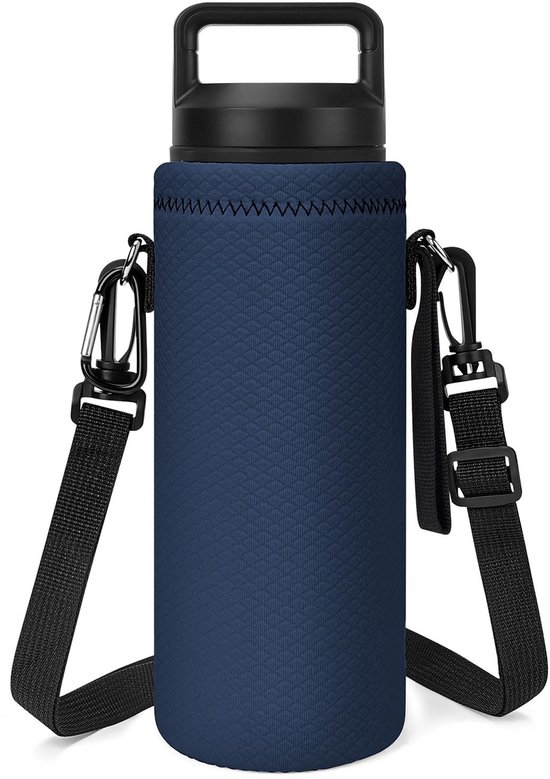 Dailygoods- Waterfleshouder Geïsoleerd - Compatibel met YETI Rambler/Straw Cap - Neopreen Draagtas - Polsband - Bescherming tegen Stoten - Bidonhouder