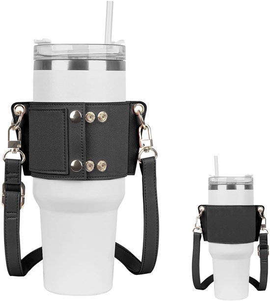 Dailygoods - Waterfleshouder met Riem voor Stanley Quencher en Tumbler