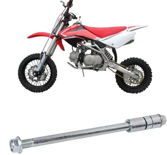Dailygoody - Pit Bike Achterwielas - 12Mm - Staal Legering - 230Mm - Achteras Onderdelen - Geschikt voor Pit Pro Trail Crossmotor - Achteras van Merkloos