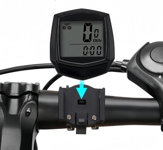 Daity 1 Stuk - Fietscomputer, snelheidsmeter en kilometerteller – Waterdichte fietscomputer met LCD-display, automatische activering en multifunctionele functies voor racefiets en MTB