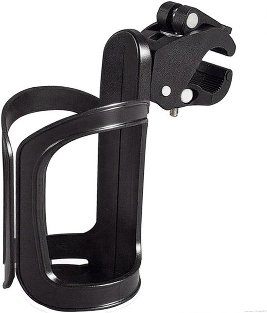 Daity Drinkfleshouder - Bidonhouder -Bidonhouder fiets - Universele bekerhouder - Mountainbikes - Fiets - Universele bekerhouder voor fietsen - Trolleys of rollators - Zwart