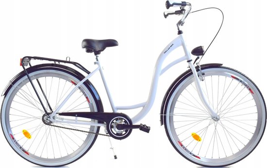 Dallas Bike - Meisjesfiets - 26 inch - stevig model - wit met zwart van Merkloos