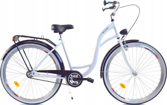 Dallas Bike - Meisjesfiets 26 inch - Stevig stalen frame - Wit met zwart van Dallas
