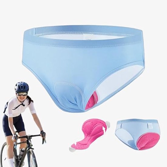 Damesfietsondergoed met 3D-demping, geschikt voor fietsen, paardrijden en andere sporten, ademend en ergonomisch ontwerp.
