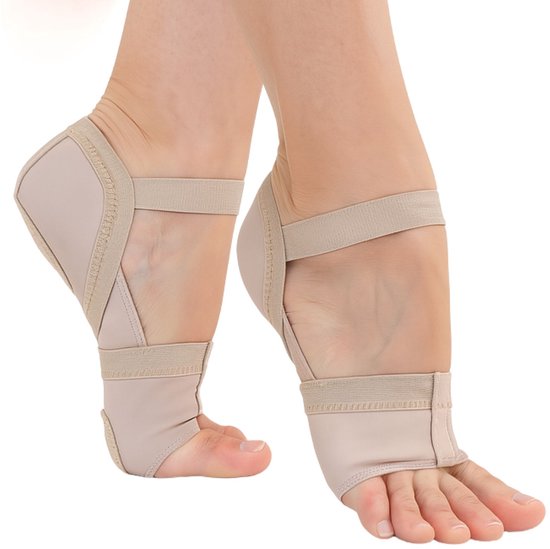 Dancer Dancewear® Voetjes “Full Body” - Dansvoetjes - voetbeschermer - Huidskleur Beige - Maat M - Maten 36/37/38/39