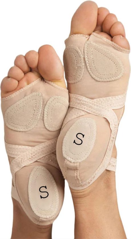 Dancer Dancewear® Voetjes “Full Body” | Footundeez | voetbeschermer | Beige | Maat S |Schoenmaten 33/34/35/36 van Dancer Dancewear