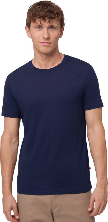 DANISH ENDURANCE 100% Merino Wol Thermo T-Shirt - voor Heren - Donker Marineblauw - Maat L