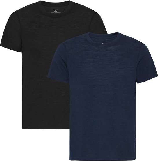 DANISH ENDURANCE 100% Merino Wol Thermo T-shirt - voor Heren - Meerkleurig - 2 pack - Maat XL