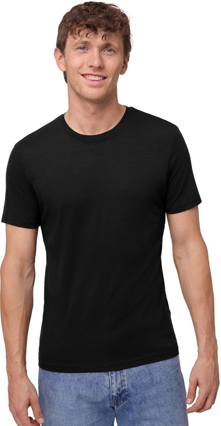 DANISH ENDURANCE 100% Merino Wol Thermo T-Shirt - voor Heren - Zwart - Maat M