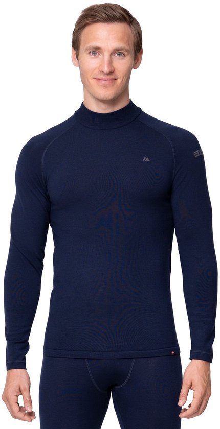 DANISH ENDURANCE Merino Wol Thermoshirt Heren - voor Extreme Kou - Donker Marineblauw - Maat XL