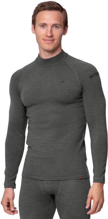 DANISH ENDURANCE Merino Wol Thermoshirt Heren - voor Extreme Kou - Donkergrijs - Maat XL