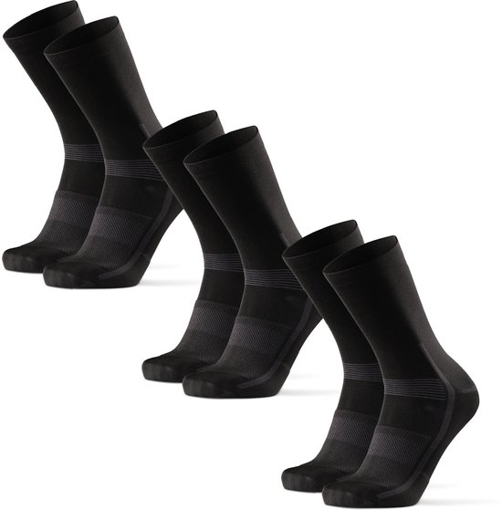 DANISH ENDURANCE Performance Crew Fietssokken - Gevoerd Ademend & Sneldrogend - Unisex - 3 paar - Maat 35-38