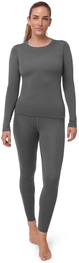 DANISH ENDURANCE Thermoset voor Dames - van Merino Wol - Ademend - Grijs - Maat L