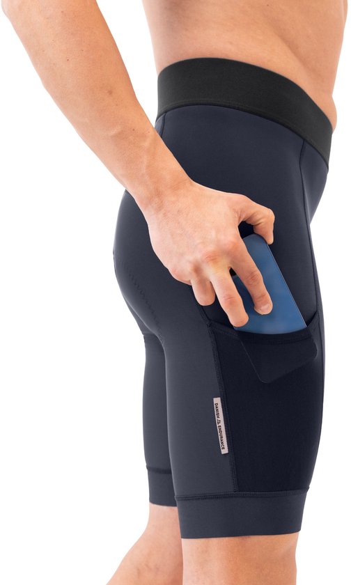 DANISH ENDURANCE Wielershort Heren - 3D Pro Padding - Quick Dry - Voor Lange Afstand Fietsen - Marineblauw - Maat L