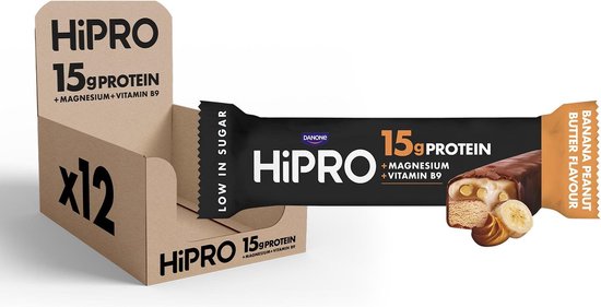 DANONE HiPRO Bars Proteïnereep - Banaan & Choco - 12 repen van Merkloos
