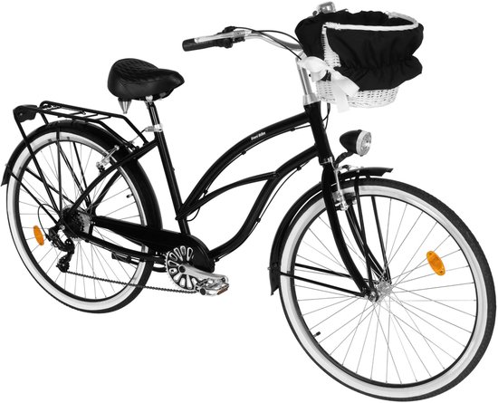 Davi Bianca Cruiser - Stadsfiets - 28 inch - 7 versnellingen - Zwart