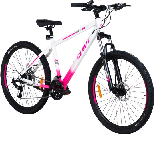 Davi Bonita Mountainbike 27.5 inch 21 versnellingen Schijfremmen Voorvork met vering Wit/Roze