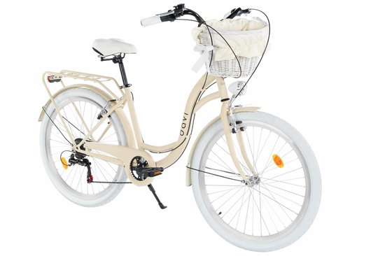 Davi Emma – Stadsfiets – 26 inch – 7 versnellingen – Shimano – V-brake – Lage instap – Bruin/Wit