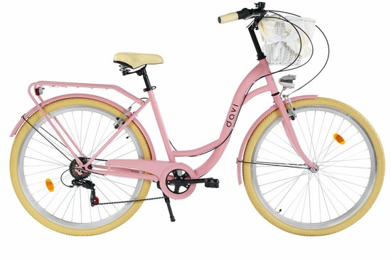 Davi Emma – Stadsfiets – 28 inch – 7 versnellingen – Roze/Creme