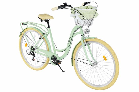 Davi Emma - Stadsfiets - 28 inch - 7 versnellingen - Shimano - V-brake - Lage instap - Groen/Creme