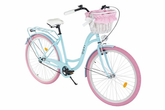 Davi Lila – Stadsfiets – 28 inch – 1 versnelling – Blauw/Roze