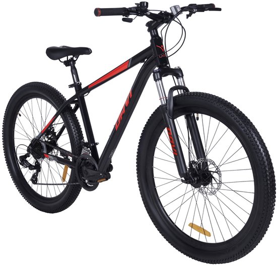 Davi Montaro – Mountainbike – 27 inch – 21 versnellingen – Aluminium frame – Schijfremmen – Voorvork met vering – Shimano – Rood/Zwart