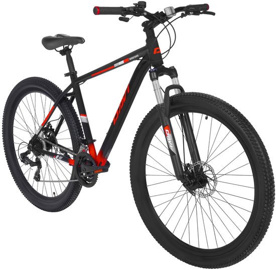 Davi Montaro – Mountainbike – 29 inch – 21 versnellingen – Aluminium frame – Schijfremmen – Voorvork met vering – Shimano – Zwart/Rood