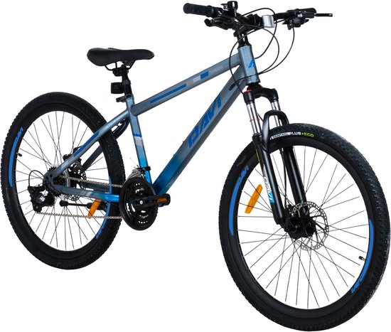 Davi Terrano – Mountainbike – 26 inch – 21 versnellingen – Schijfremmen – Voorvork met vering – Grijs/Blauw