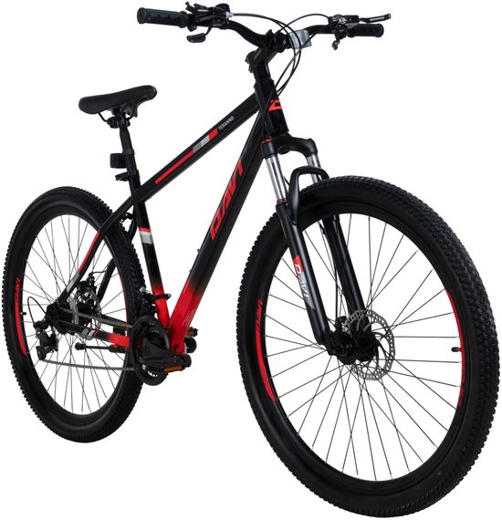 Davi Terrano – Mountainbike – 29 inch – 21 versnellingen – Schijfremmen – Voorvork met vering – Zwart/Rood
