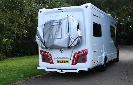 De Luxe volledig gesloten Camper - Caravan - Outdoor - E-Bike - Fietsendrager Fietshoes 1 a 2 fietsen - L 194 cm x B 50 cm x H 123 cm van ProPlus