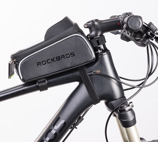 Decopatent® PRO Fiets Frametas met Telefoonhouder - Frametas Fietstas - Waterdicht - Racefiets - MTB - Fietsen - Tot 6.0 Inch Gsm van Decopatent