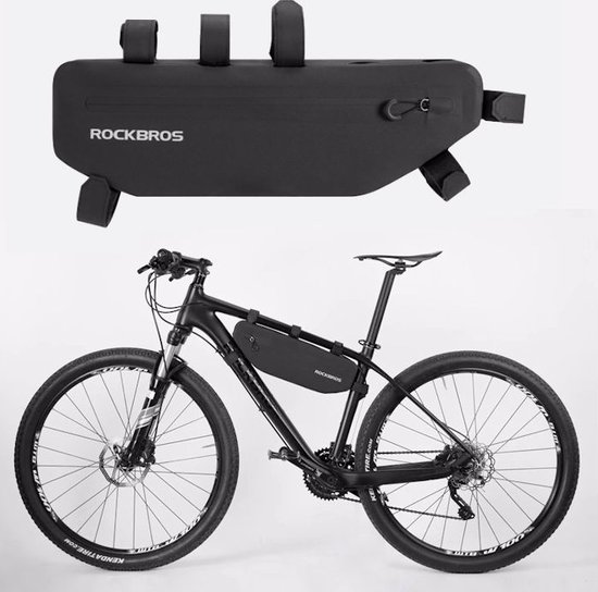 Decopatent® PRO Fiets Frametas - Smalle fietstas voor onder fietsframe - Waterdicht - Racefiets - Koersfiets - MTB - Ebike - Fiets van Decopatent