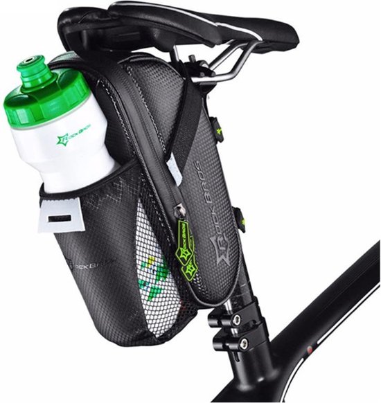 Decopatent® PRO Zadeltas Racefiets - Met Bidonhouder - Mountainbike - Mtb - Koersfiets - Fietstassen - Waterdicht - Wielrennen tas van Decopatent