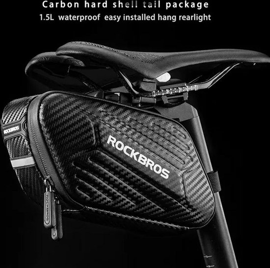 Decopatent® PRO Zadeltas Racefiets - Zadeltas Mountainbike - Mtb - Koersfiets - Fietstassen - Waterdicht - Wielrennen tas - Zwart van Decopatent