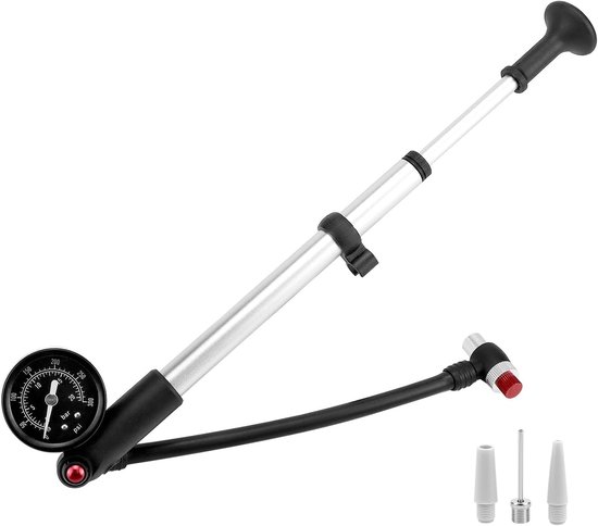 Dempomp - Fiets pomp - Onderhoud Fietsen - 300 PSI - 128.6 Grams - Metaal Rood