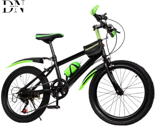 Deniva - Mountainbike - Kinder mountainbike - 20 inch - 7 Versnellingen - Verstelbaar Zadel - Groen - 8–13 Jaar- Kinderfiets van Deniva