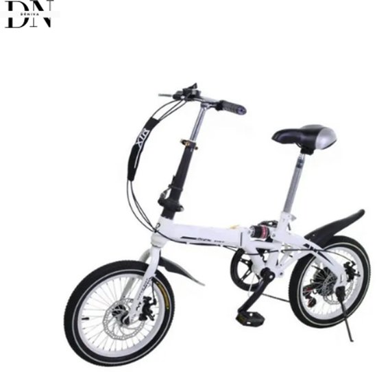 Deniva - Vouwfiets - Volwassenen - Vouwfiets - Dames - 16 Inch - 7 Versnellingen - 70x65 cm - 16 KG - Fijn Zadel - Schijfrem van Merkloos
