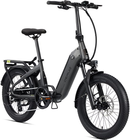 DERUIZ Peridot elektrische fiets 500Wh - vouwfiets - 140 km bereik - grijs van Deruiz