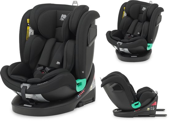 Deryan Colin Luxe I-size Autostoel - Groep 0-1-2-3 - Isofix - 360° draaibaar - Zwart van Deryan