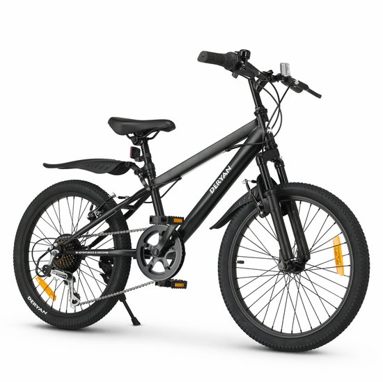 Deryan Kinder Mountainbike 20 Inch - Verstelbaar - Zwart