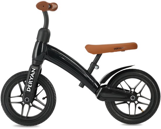 Deryan Luxe Loopfiets 10 inch - Kinderfiets - Zwart