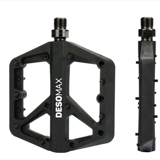 Desomax Mountainbike Fietspedalen Zwart Antislip pedaal Pingrip Flatpedal Enduro MTB